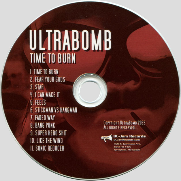 UltraBomb — Time To Burn album CD disc